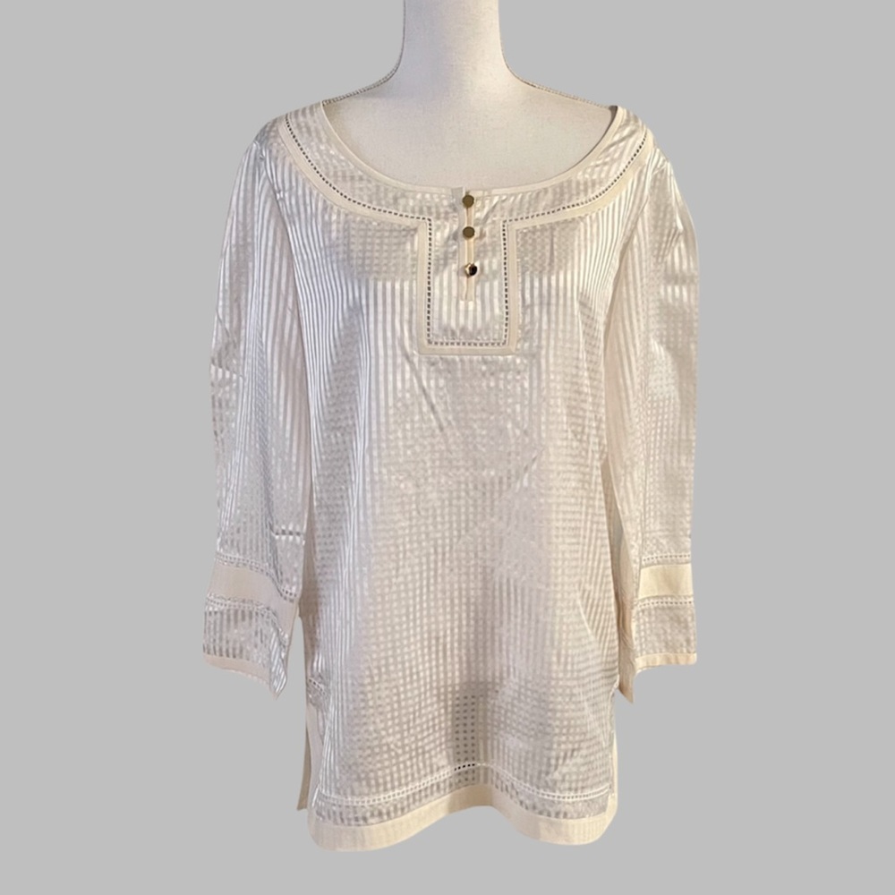 Tory Burch Scoop Neck Long Sleeve Tunic-NWT